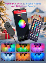 Brightown Smart C9 LED Christmas Lights Outdoor House, 50Ft 75 LED RGB Christmas Pathway Lights with 58 Preset | Lumora