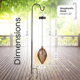 Solis Plus Outdoor Hanging Light -with Shepherd's Hook - Solar Lighting for Garden – with 8mm LED Décor Elegant | Lumora