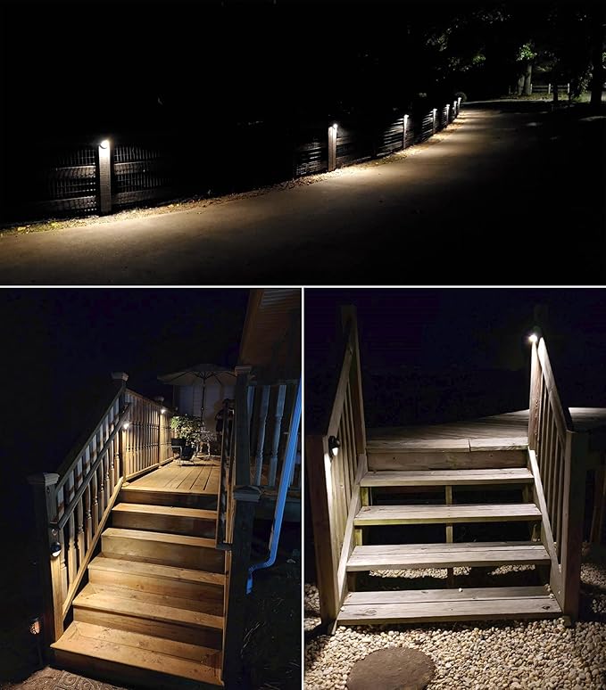 LED Low Voltage Deck Lights 3.74 Inch Landscape Lighting Fence Lights 2700K 180LM 12-24V AC/DC Aluminum Oil Rubbed | Lumora