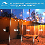 Lightdot 96FT Outdoor RGB String Lights - Dimmable Color Changing LED Patio Lights with Remote, Waterproof | Lumora
