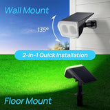 Consciot Solar Spot Lights Outdoor, 30 LEDs Waterproof Color Changing Solar Lights, 2 in 1 Adjustable Wall Lights | Lumora