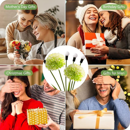 Solar Lights Outdoor Waterproof, 8 Pack Solar Firefly Swaying Lights with Flowers, Flower Light Garden Decor for Outside Yard Patio Thanksgiving Christmas for Women Grandma