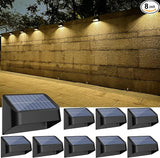 Solar Lights Outdoor, RGB 8 Colors, Dusk to Dawn Deck Light, Solar Deck Lights for Outside IP65 Waterproof | Lumora