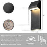 Modern LED Outdoor Wall Sconce Twins Integrated LED Outdoor Wall Mount,Anti Rust Textured Black Suit for Wet | Lumora