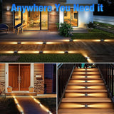 Quntis Solar Driveway Lights Outdoor Waterproof 12 Pack, LED Solar Deck Lights Dock Lighting, Dusk to Dawn Fast | Lumora