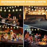 100FT LED Outdoor String Lights with 50+3 Shatterproof Bulbs(Gourd Shape), IP44 Waterproof, Commercial Grade Patio | Lumora