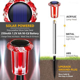 Valentine's Day Solar Lights Outdoor Decorations 10 Pack Candy Color LED Stainless Steel Stake for Pathway Yard | Lumora