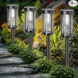 12 Pack Solar Lights Outdoor Waterproof for Garden Walkway Pathway Lawn Yard Decorative Modern Landscape Lighting. | Lumora