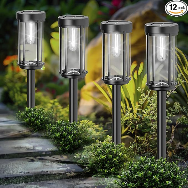 12 Pack Solar Lights Outdoor Waterproof for Garden Walkway Pathway Lawn Yard Decorative Modern Landscape Lighting. | Lumora