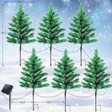 Homeleo 6-Pack Solar Small Christmas Trees for Outdoor Decorations, 120 LED Artificial Prelit Christmas Tree, Solar | Lumora