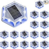 VOLISUN Solar Driveway Lights Dock Outdoor Waterproof Marker Lights,16 Pack Solar Deck Lights 2 Colors in 1 Led | Lumora