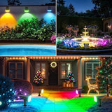 WdtPro Solar Color Changing Spot Lights, 8 Lighting Modes Solar Lights Outdoor Waterproof, Multicolor RGB Outdoor | Lumora