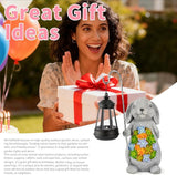 Solar Rabbit Garden Statue with Lantern – Waterproof Resin Outdoor Decor for Yard, Lawn, Patio, Garden – Gift for | Lumora