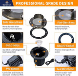 Gardenreet Landscape Well Lights Brass - Electric Hardwired Ip65 Low Voltage In Ground Lighting, LED 12V Waterproof | Lumora