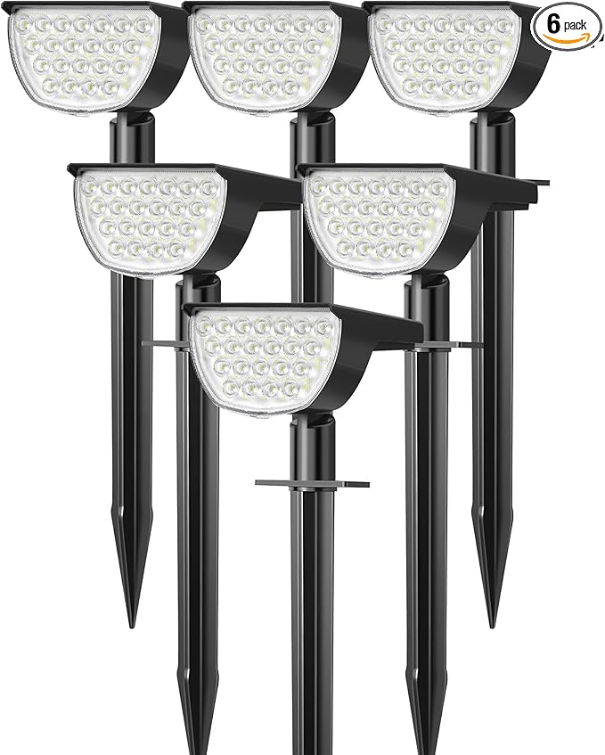 Solar Lights Outdoor Waterproof IP65, Solar Powered 76 LED 3 Lighting Modes Solar Spot Lights Outdoor for Yard | Lumora