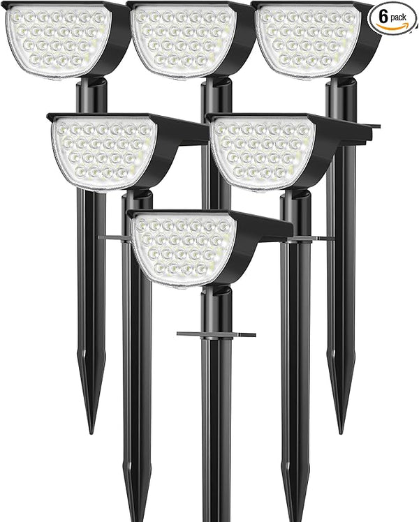 Solar Lights Outdoor Waterproof IP65, Solar Powered 76 LED 3 Lighting Modes Solar Spot Lights Outdoor for Yard | Lumora