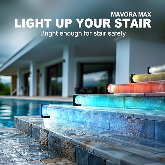 Crescent-Shaped Solar Step Lights for Outside Waterproof IP67,Long-Lasting LED Stair Light - Outdoor Path Light | Lumora