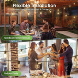 Solar Outdoor String Patio Bistro Lights, 25ft 27LED 3W G40 Bulbs, USB Rechargeable Portable Edison Café String | Lumora