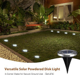 Glitzhome Solar Ground Lights Outdoor Waterproof 6 Pack Solar Garden Lights Disk Lights for Walkway Yard Backyard | Lumora