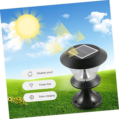 Veemoon LED Solar Garden Light Round Outdoor Lawn Landscape Lamp Weather Resistant for Patio Pathway Decor