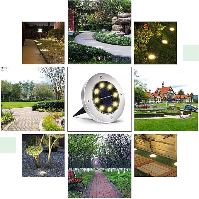INCX Solar Lights Outdoor Waterproof,12 Pack Solar Lights for Outside, Solar Garden Lights Landscape Lighting for | Lumora