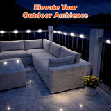 Solar Deck Lights Outdoor 16 Pack - IP65 Waterproof LED Fence Lights Solar Powered for Outside, Garden, Fence | Lumora