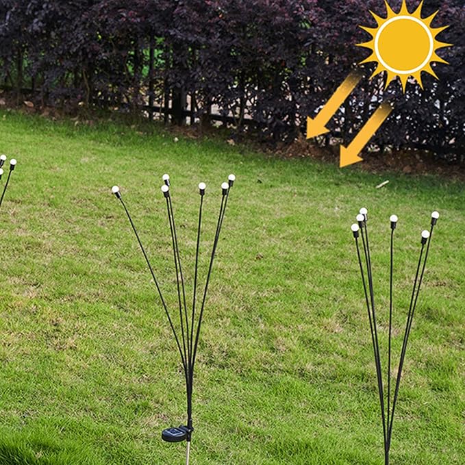 Hilitand Solar Bright Solar Swaying Lights Yard Patio Pathway Decoration (6 Colorful Light)