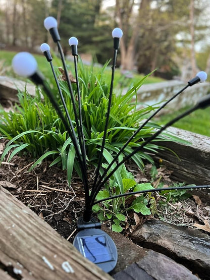 SunWaves 2Pack-Solar Light Decorations-Garden Farm Lights-Front Back Porch Decorations Outdoor-Garden Decor Gifts-Garden Path-Firefly Farm Lights- Firefly Solar Lights Outdoor Waterproof-