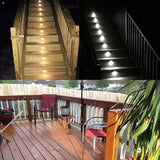 10 Pack LED Stair Lights Kit Low Voltage Deck Lights Waterproof IP65 Outdoor 1-2/5" Recessed Wood LED Deck Lighting | Lumora