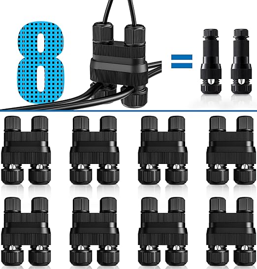SUNVIE Low Voltage Wire Connector Fastlock2 Landscape Lighting Wire Connectors Waterproof Low Voltage Connector | Lumora