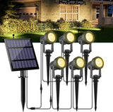 Solar Spot Lights Outdoor, Dusk to Dawn Landscape Spotlights IP65 Waterproof 9.8ft Cable,Solar Uplights for Tree | Lumora