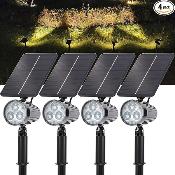 SUNLONG Solar Lights Outdoor Waterproof Spot Lights Dusk to Dawn Warm White Spotlight Landscaping Wall Lights for | Lumora