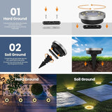 SOLPEX 16 Pack Solar Ground Lights Outdoor Waterproof, Solar Powered Pathway Lights, Landscape Lighting for Garden | Lumora