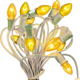 EST. LEE DISPLAY L D 1902 Indoor ＆ Outdoor String Light C7 Ceramic Christmas Steady Replacement Bulbs (Clear Glass | Lumora