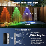 Peasur Solar Fence Lights Outdoor RGB, 2 Pack Step Light Solar Powered, Waterproof LED Deck Lights for Stairs | Lumora