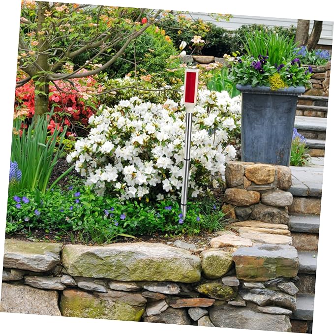 Solar Light Outdoor Solar Lights Outdoor Lamp Outdoor Walkway Lights Sidewalk Reflective Marker Garden Reflectors for Driveway Metal Red LED