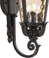 John Timberland Casa Marseille Vintage Outdoor Wall Light Fixture Veranda Bronze Scroll Frame 31" Champagne | Lumora