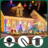 C9 Light Strand, 2 Pack 100 FT Outdoor String Lights Christmas Stringer with 100 Sockets for Christmas Decor Patio | Lumora