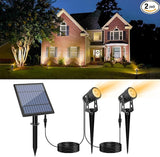 APONUO Metal Solar Spot Lights Outdoor with 9.8ft Cable Solar Powered Landscape Lighting Low Voltage IP65 | Lumora