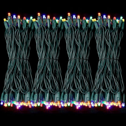 LAMPHOME Multi-Colored Christmas Mini String Lights, 600LED (12pk of 50L) Waterproof Fairy Lights Plug in, Connectable Christmas Decorations for Indoor Outdoor Home Party Garden Yard