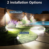 T-SUNUS Christmas Solar Powered LED Spot Light White 6000K, Separated Panel with 9.8ft Cable IP65 Waterproof | Lumora
