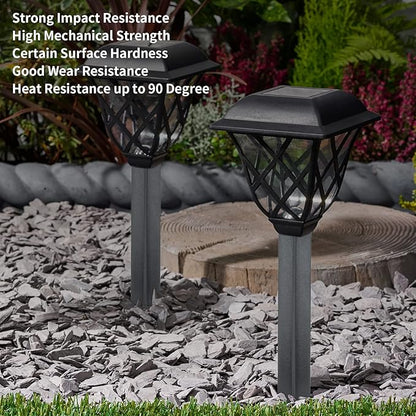 8PCS Torch Stake 8.26 Inch Pathway Light Stake Plastic Path Light Replacement ABS Plastic Stake Solar Stake for Garden, Pathway Lamps(Head Mounting Dia 0.82 Inch)