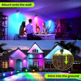 ZZXX 20W RGB Outdoor Spotlight Halloween 120V Color Changing Landscape Lights Waterproof LED Multicoloured | Lumora