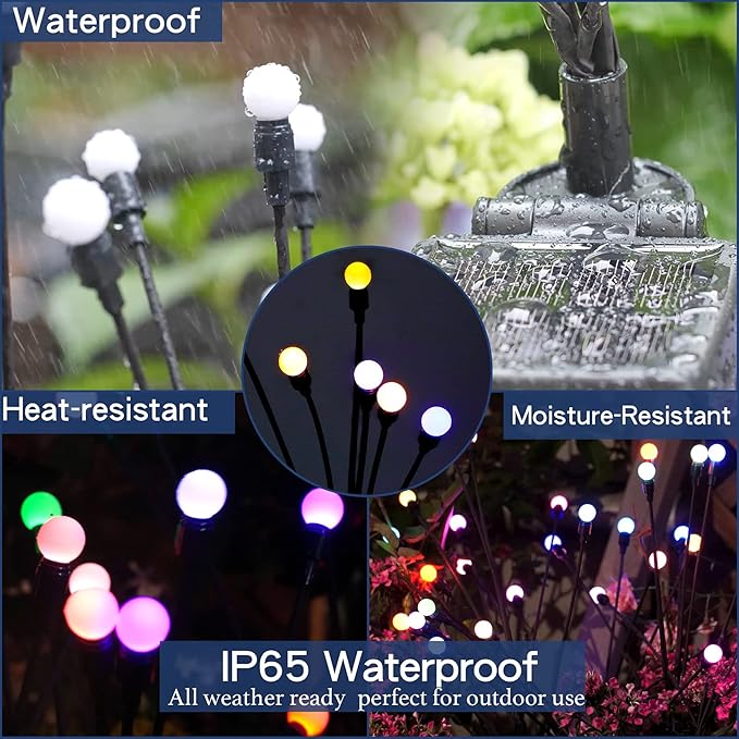 TONULAX Solar Garden Lights, Starburst Swaying Light - Swaying When Wind Blows, Solar Lights Outdoor Decorative | Lumora