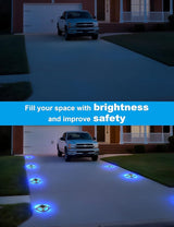 VOLISUN Solar Driveway Lights 8 Pack Waterproof Dock & Deck Marker Lights,2-in-1 Blue & White LED,IP67 Wireless | Lumora