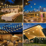 150FT Dimmable Outdoor Patio Lights - Remote Control LED String Lights with 43+2 IP65 Waterproof Shatterproof | Lumora