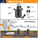 Gardenreet Landscape In Ground Well Lights - Brass Low Voltage Electric LED Ip65 Lights, 12V - Outdoor Path Light | Lumora