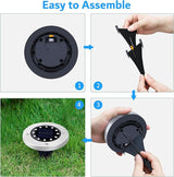 Biling Solar Ground Lights Outdoor 12 Packs, Bright 12 LEDs Solar Lights Outdoor Waterproof for Yard Walkway Garden | Lumora