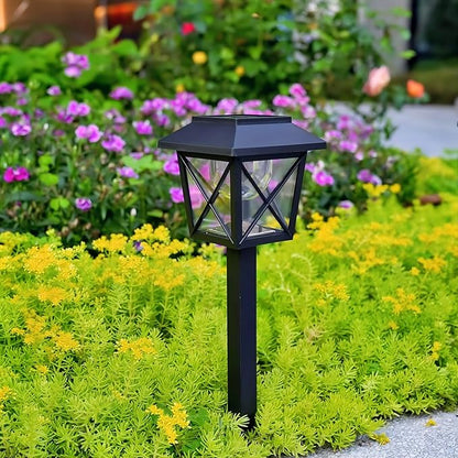 EXCMARK 6 Pack Large Rotating Solar Lights Outdoor Waterproof 2 Modes Twinkling Decorative Lights for Garden Yard Pathway Walkway Decorations Landscape Lighting. (Set of 6)
