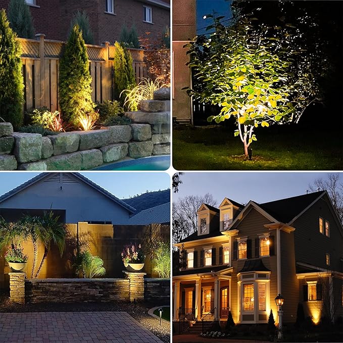 GKOLED UL Listed Solid Brass Landscape Spotlight, Low Voltage Outdoor Directional Uplight, with 5W MR16 LED Bulb & | Lumora
